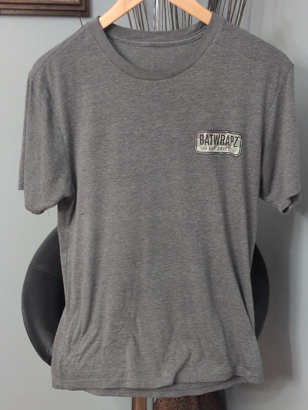 Boys Batwrapz Gray Camo Logo Crew Neck T-Shirt